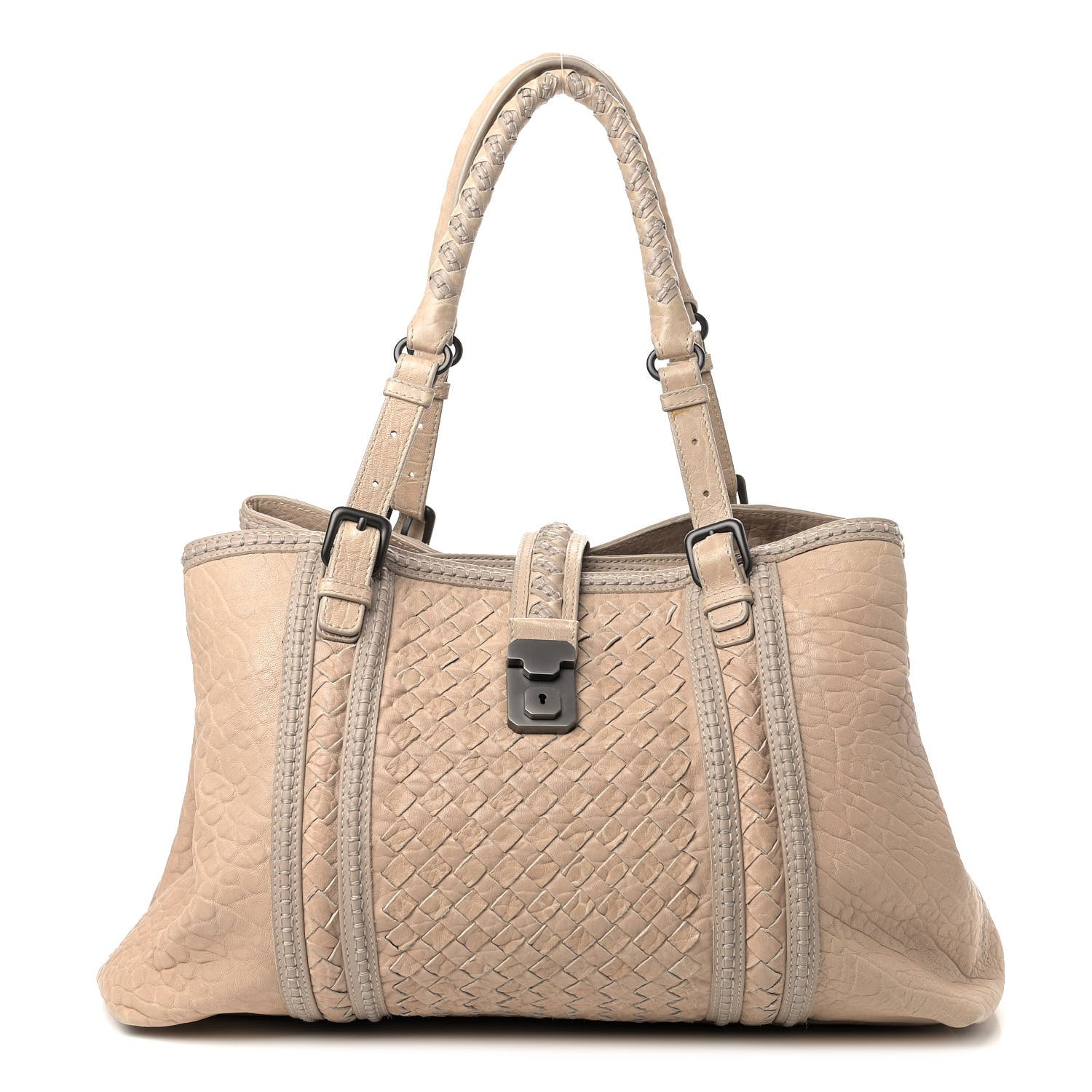 Bottega Veneta Nappa Intrecciato Punto Mocassino Roma Tote Cloth 1 of 7