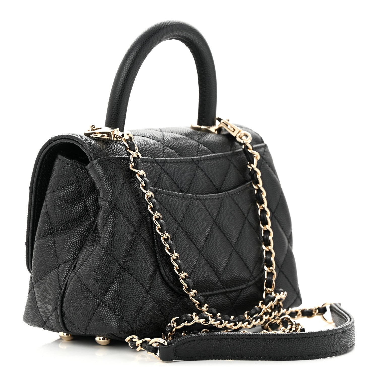 Chanel Caviar Quilted Extra Mini Coco Handle Flap Black 3 of 11