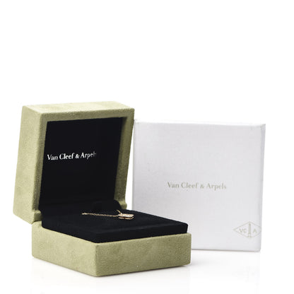 Van Cleef & Arpels 18K Yellow Gold Mother of Pearl Sweet Alhambra Pendant Necklace 6 of 7