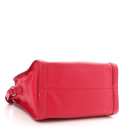 Alexander McQueen Pebbled Calfskin Small Skull Padlock Zip Around Tote Red 4 of 15