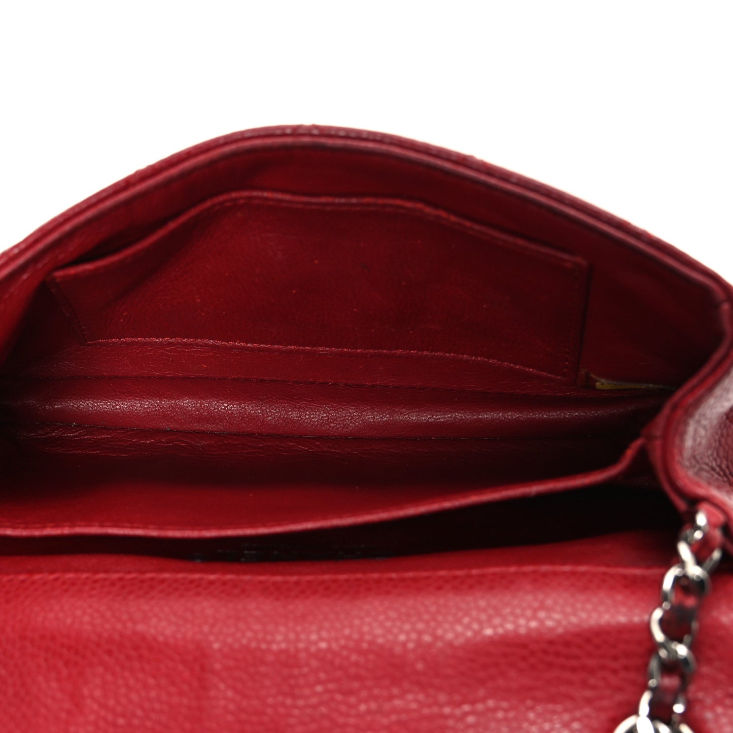 Caviar Quilted Extra Mini Flap Burgundy