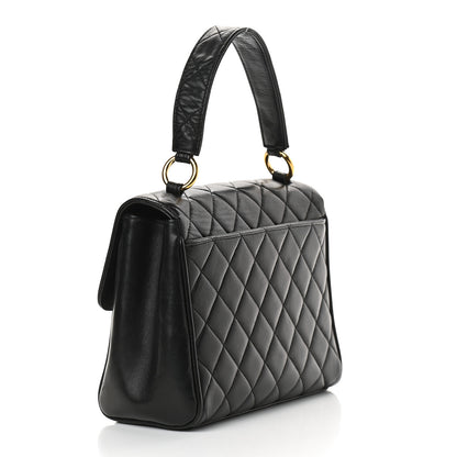 Chanel Lambskin Quilted Medium Kelly Flap Bag Black 2 of 17