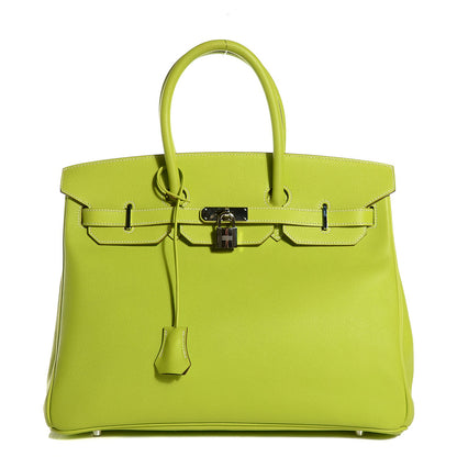 Hermes Epsom Candy Birkin 35 Kiwi Lichen 1 of 27