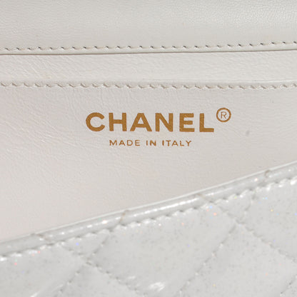 Chanel Patent Quilted Evening Star East West Flap White 10 of 11