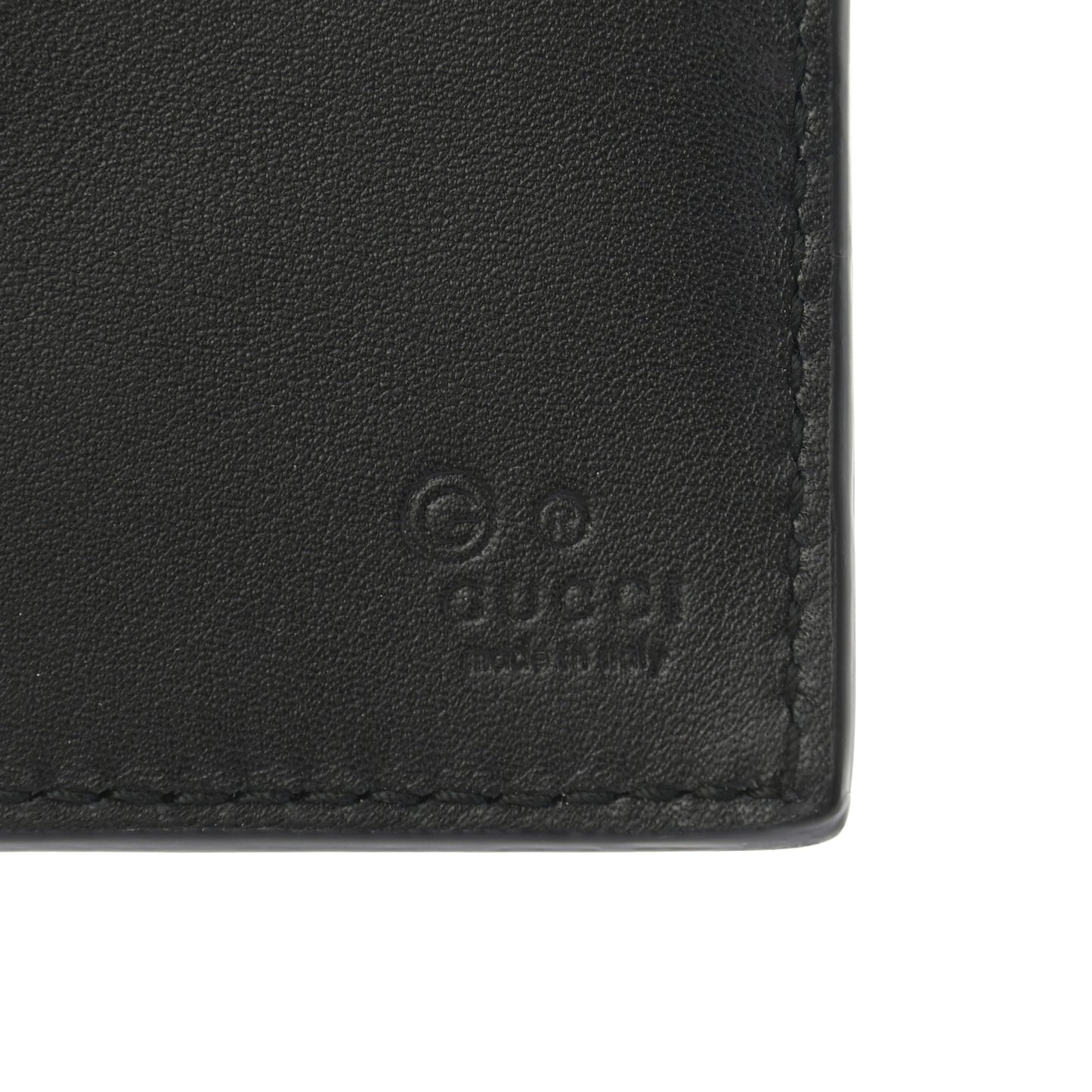 Microguccissima Bi-Fold Wallet Black