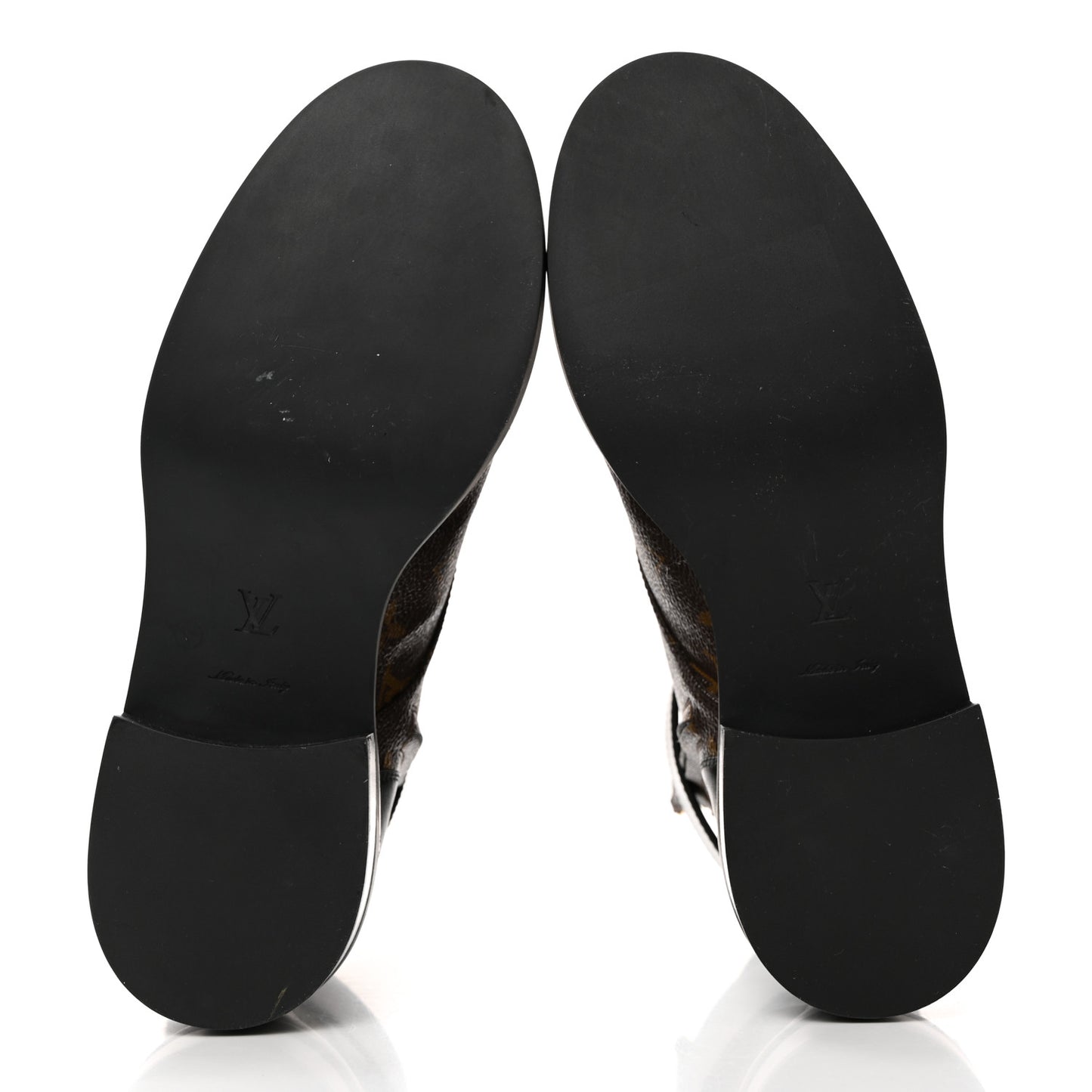 Calfskin Monogram Wonderland Flat Ranger Boots 38.5 Black