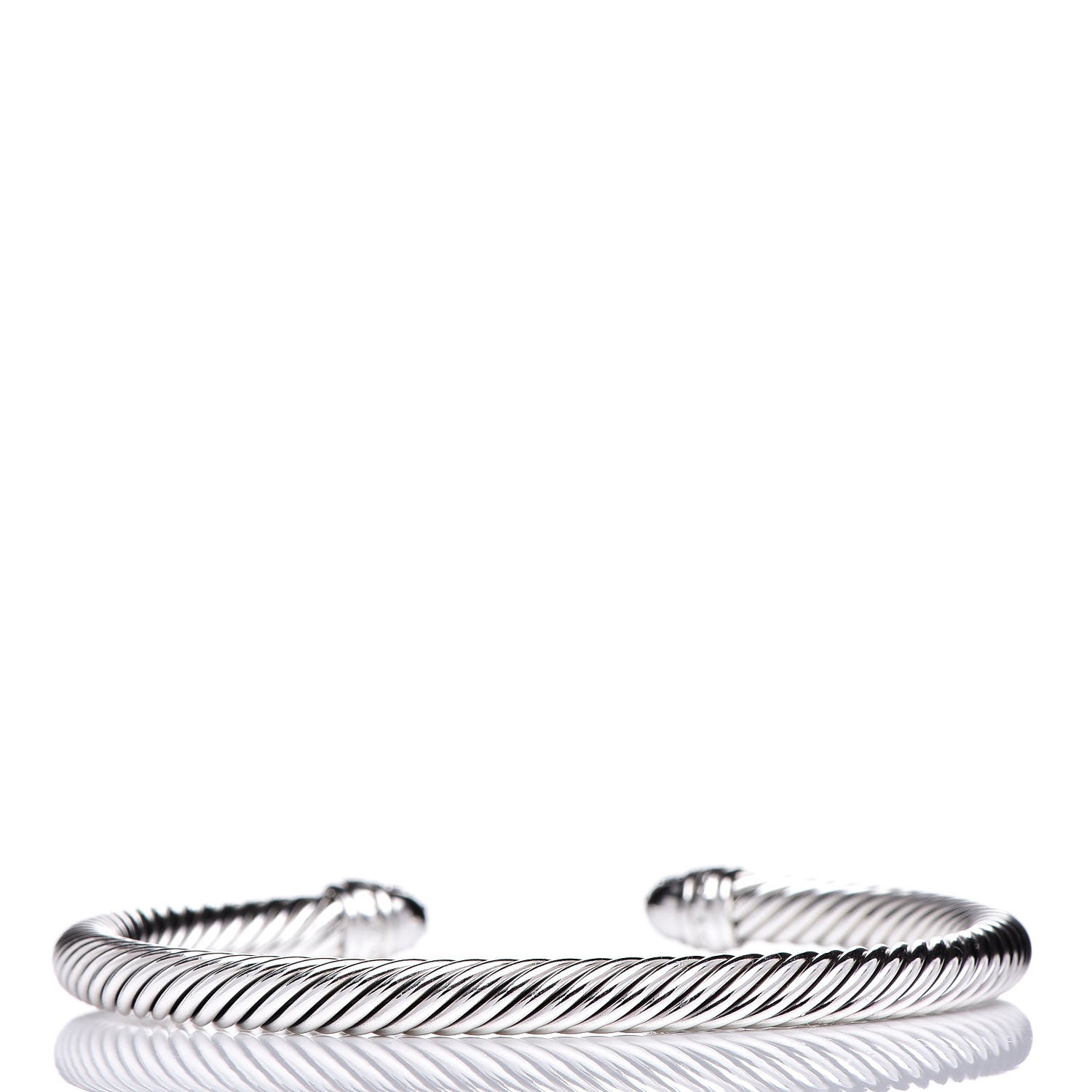 David Yurman Sterling Silver Black Diamond 5mm Cable Classics Bracelet 3 of 5