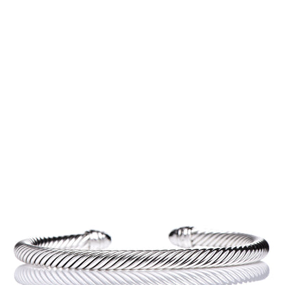 David Yurman Sterling Silver Black Diamond 5mm Cable Classics Bracelet 3 of 5