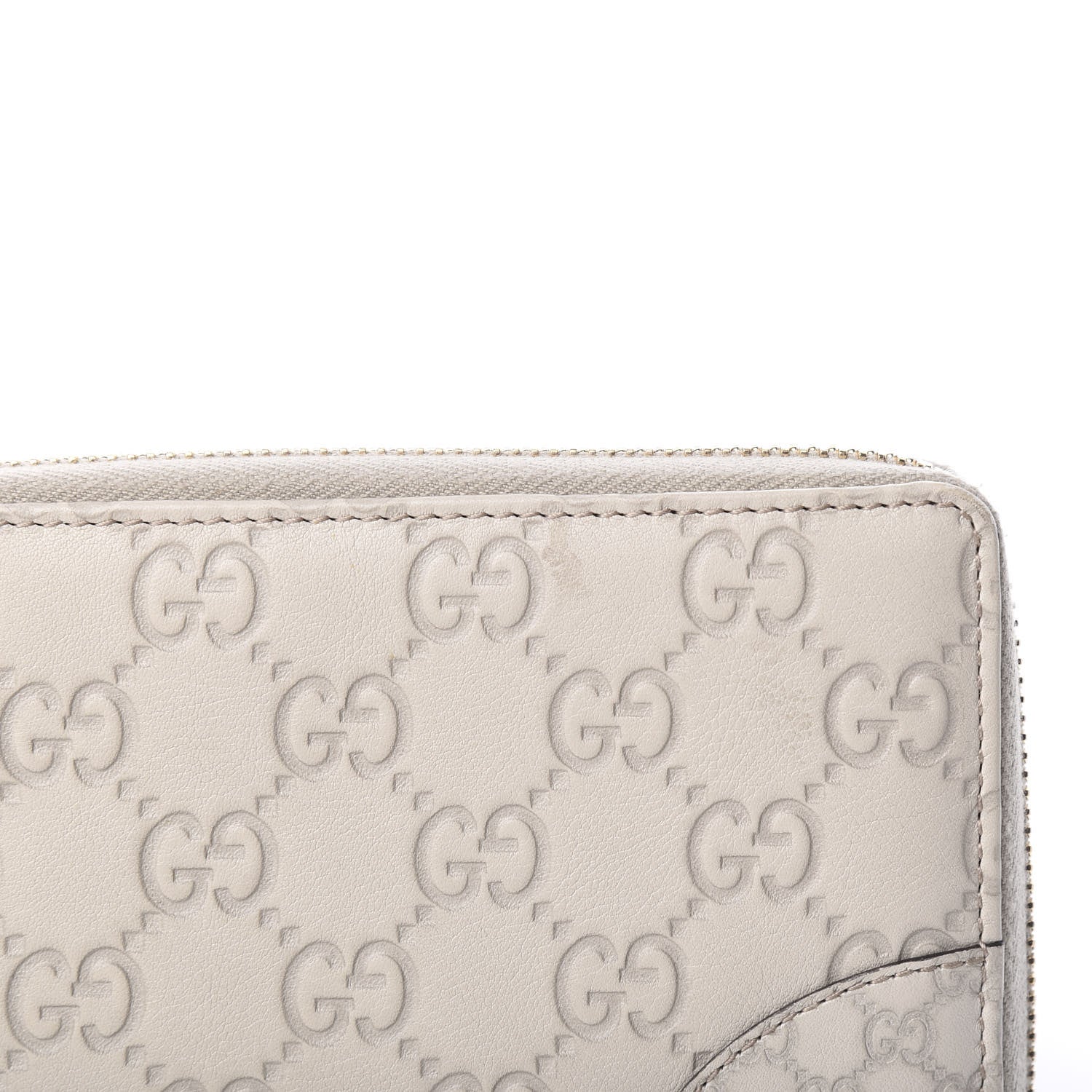 Gucci Guccissima Signature Microguccissima Bree Zip Around Wallet Off White 7 of 8