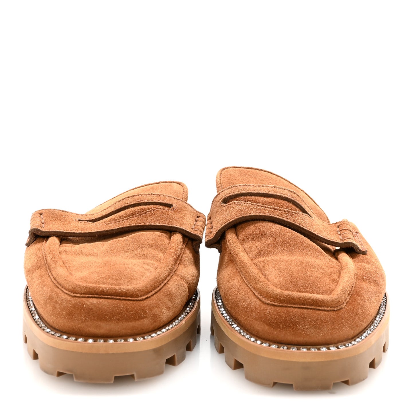 Suede Shearling Ronnie Flat Mules 39.5 Tan Natural
