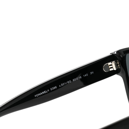 Chanel Acetate Butterfly CC Sunglasses 5386 Black 5 of 8