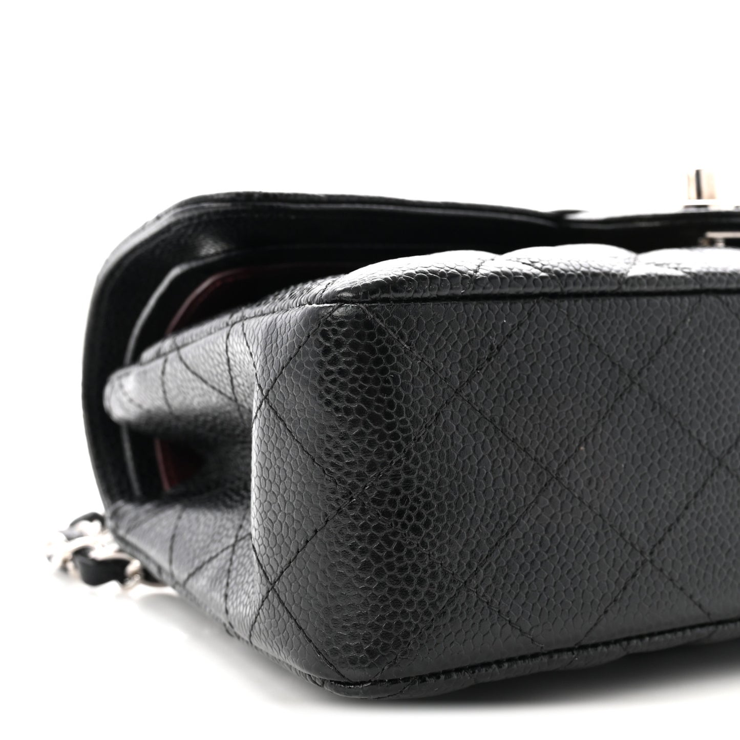 Caviar Quilted Small Double Flap Black