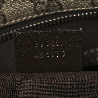 Gucci GG Supreme Monogram Selleria Calfskin Small Flat Side Zip Messenger Bag Beige Ebony Cocoa Dark Chocolate 7 of 10
