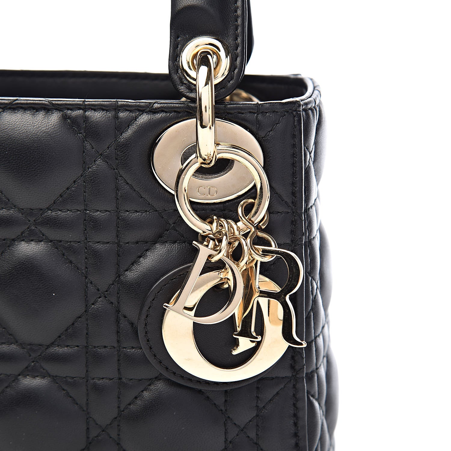 Christian Dior Lambskin Cannage Mini Lady Dior Black 13 of 13