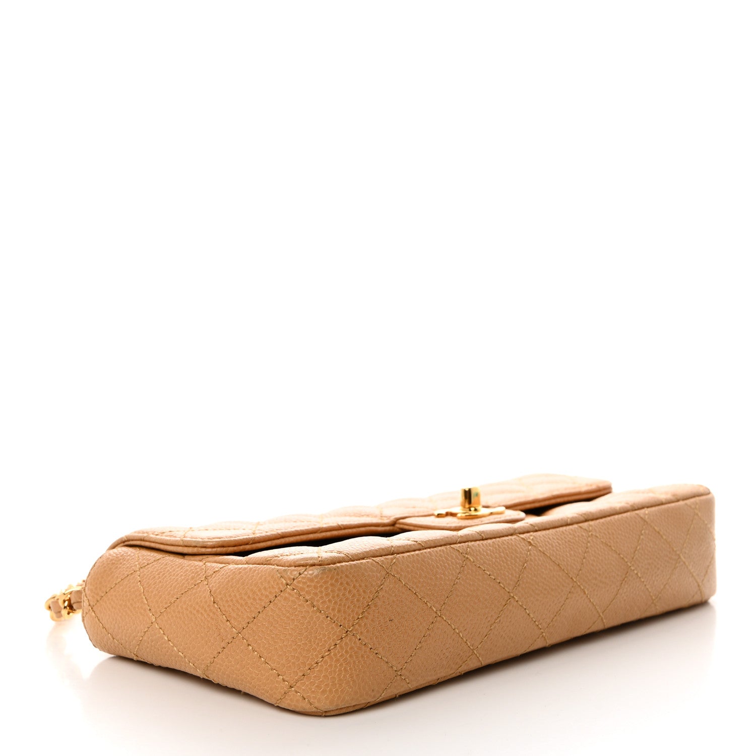 Chanel Caviar Quilted East West Flap Beige 4 of 10