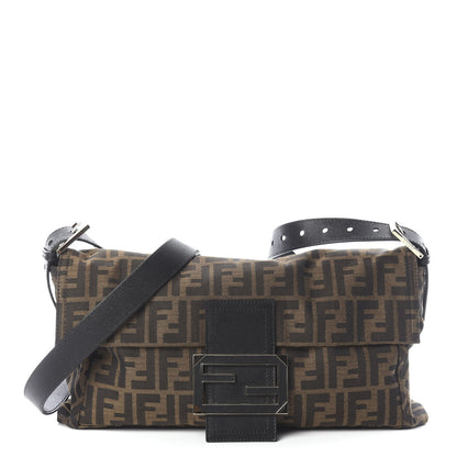 Fendi Zucca Vitello Elite Shoulder Bag Tobacco 1 of 8