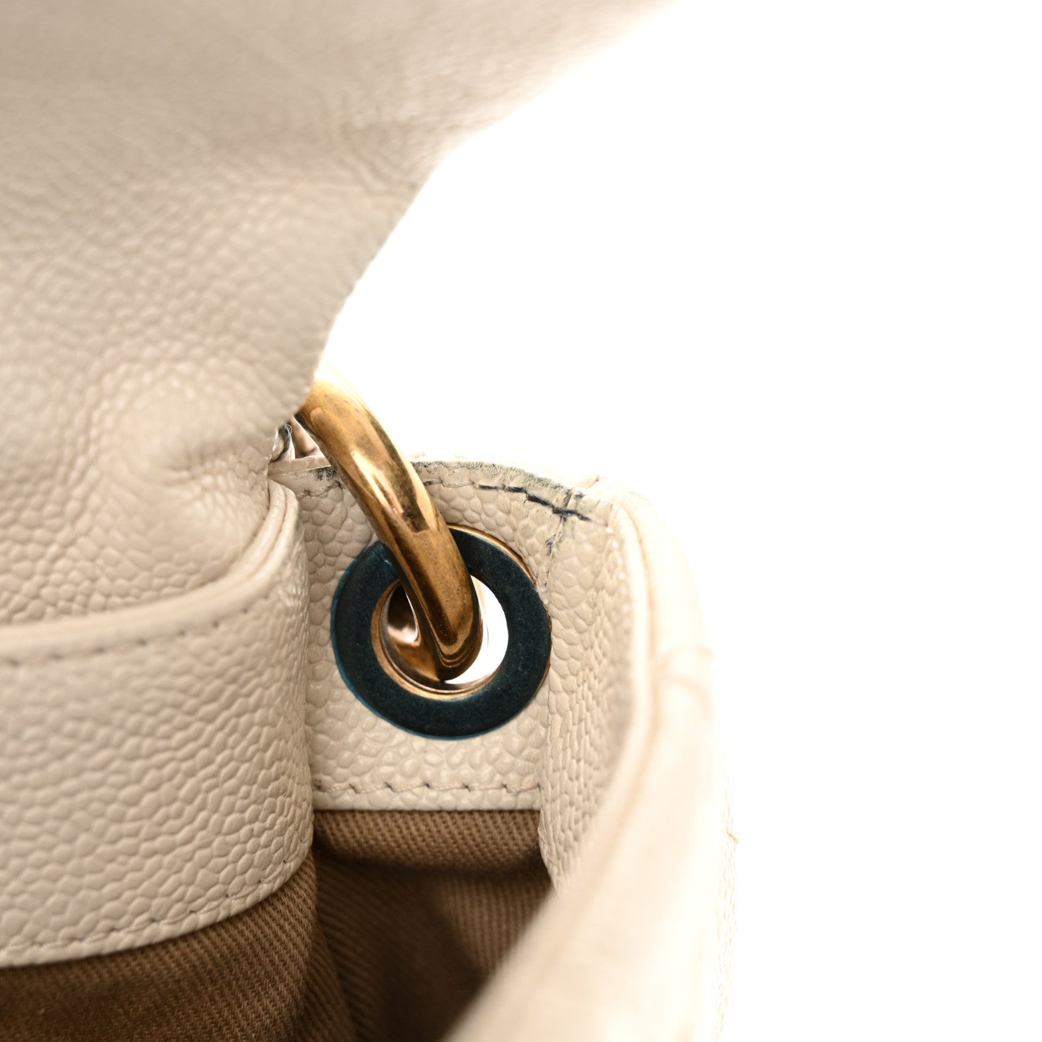 Chanel Crumpled Grained Calfskin Medium Coco Pleats Messenger Flap Dark White 12 of 18