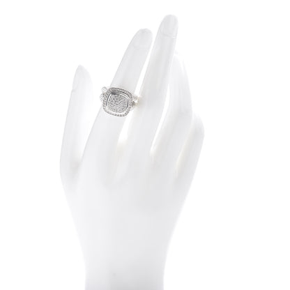David Yurman Sterling Silver Diamond 11mm Albion Pave Ring 52 6 2 of 5