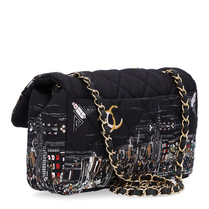 Chanel Nylon New York Skyline Flap Black Multicolor 3 of 10