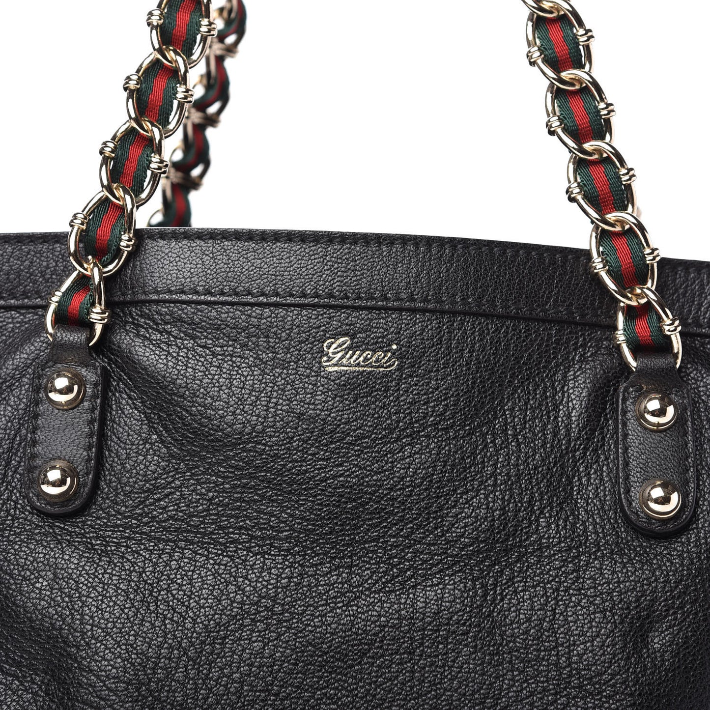 Goatskin Capri Chain Tote Black