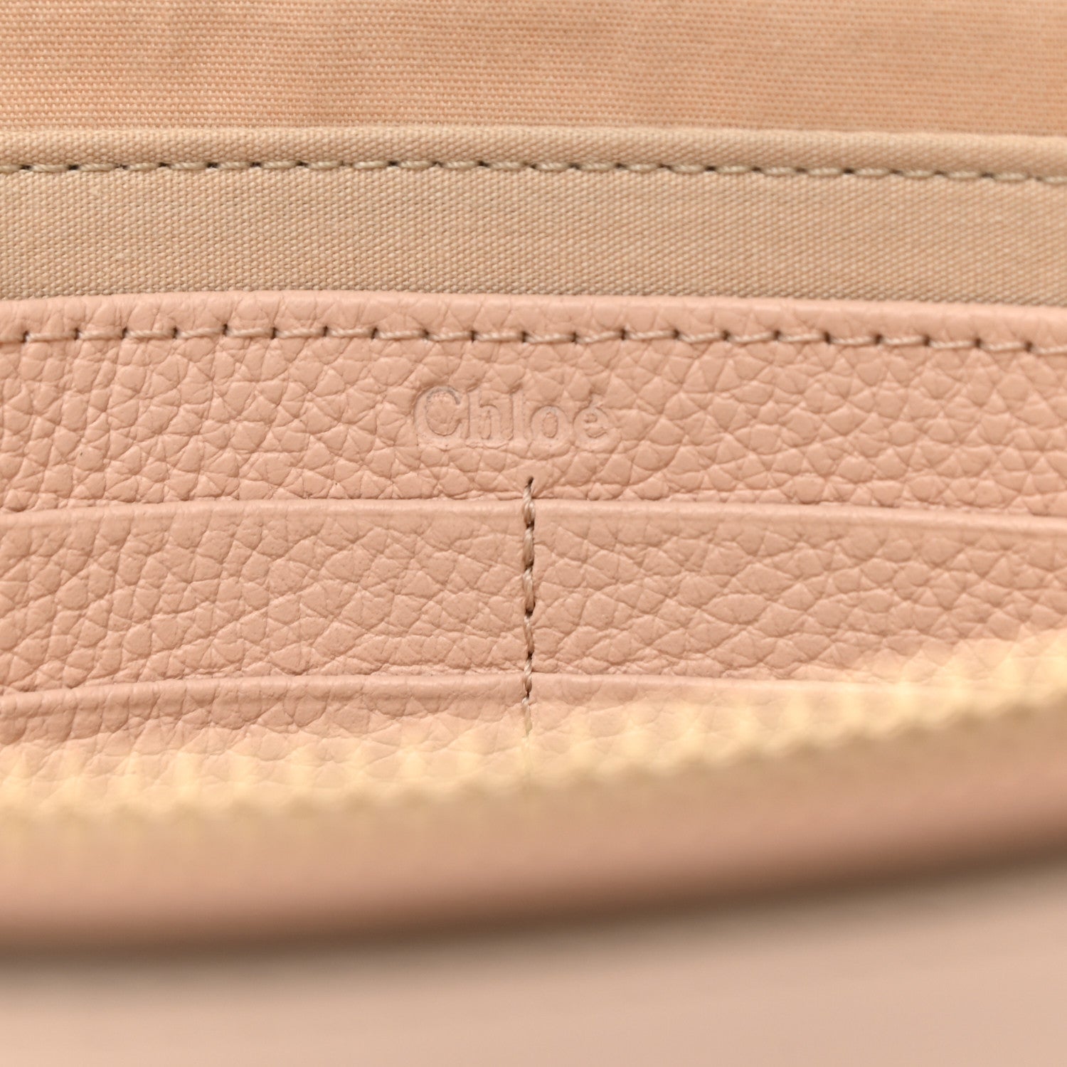 Chloe Grained Calfskin Joe Clutch Cement Pink 6 of 9