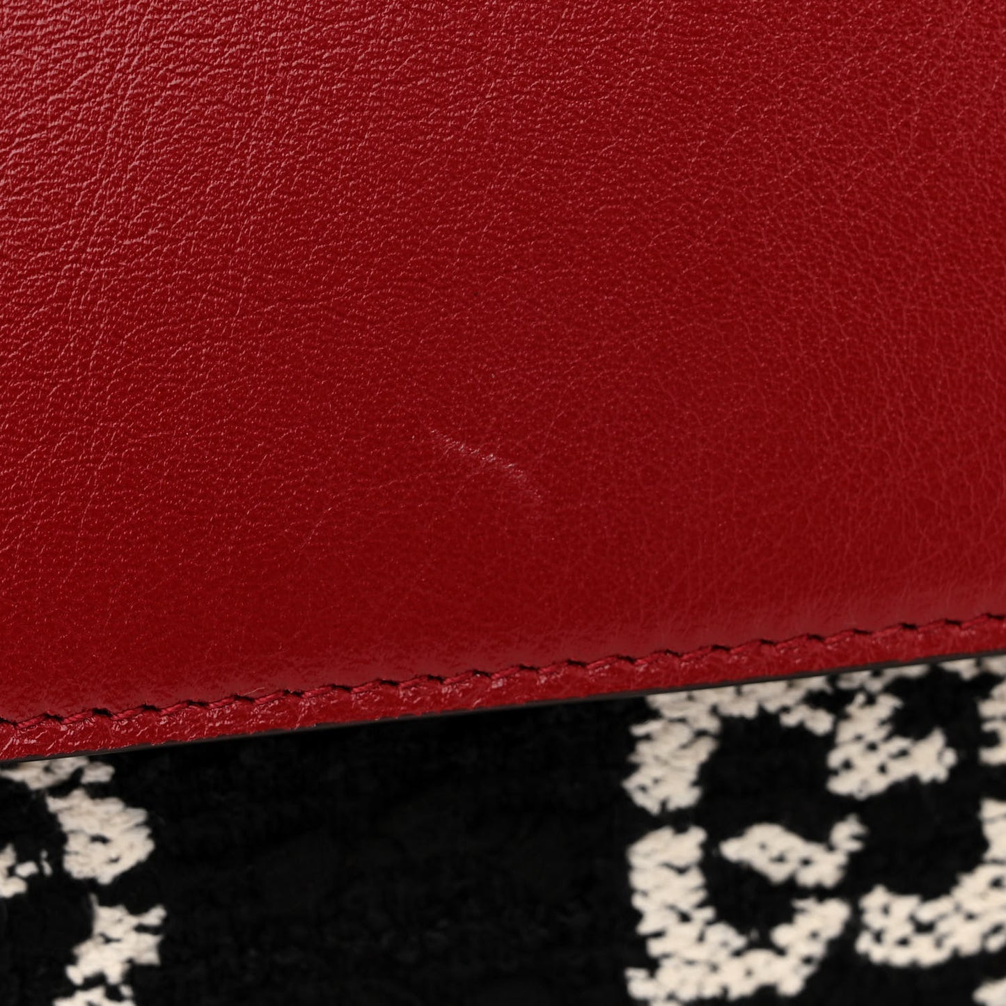 Tweed GG Monogram Small Dionysus Shoulder Bag Black White Romantic Cherry