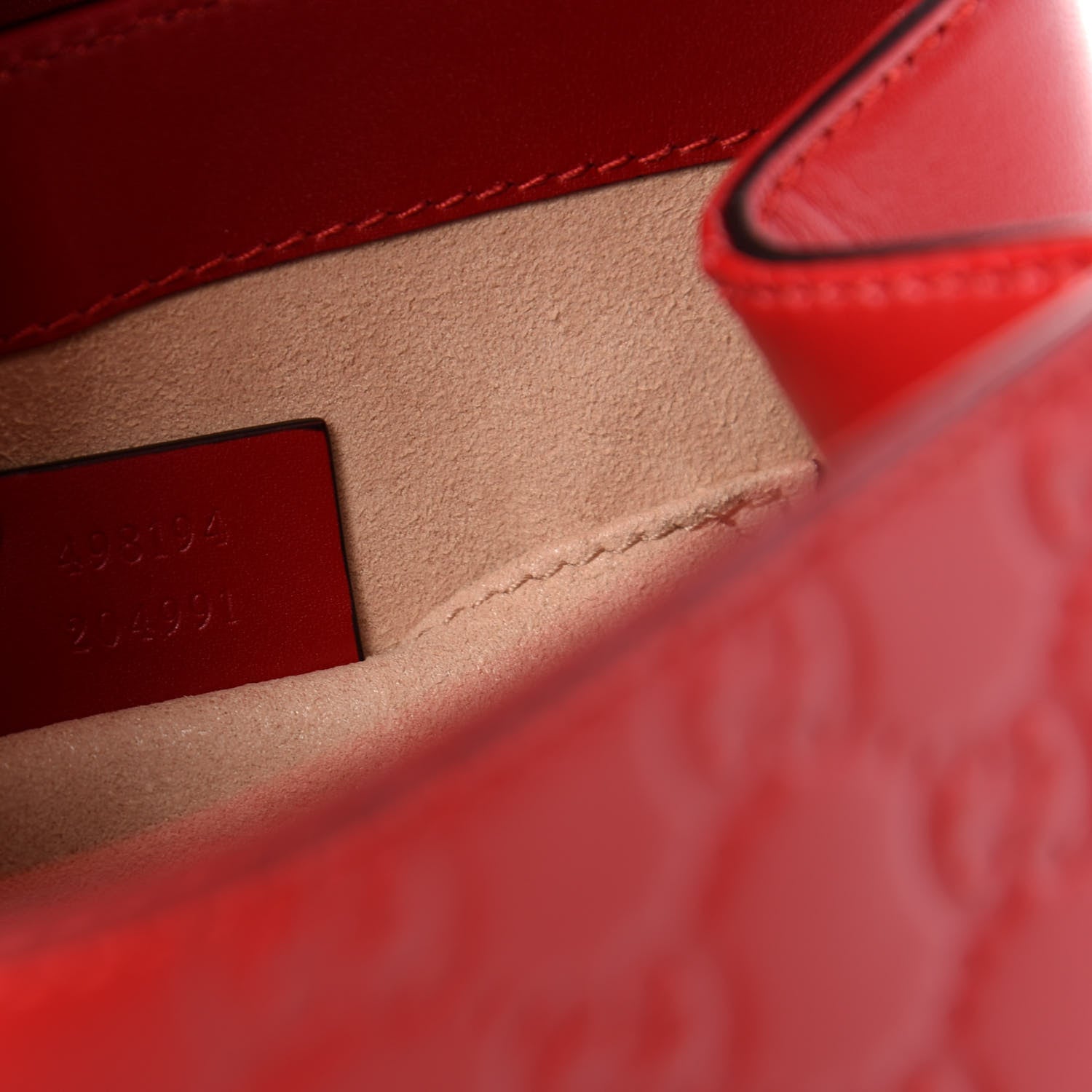Gucci Guccissima Signature Padlock Backpack Hibiscus Red 8 of 8