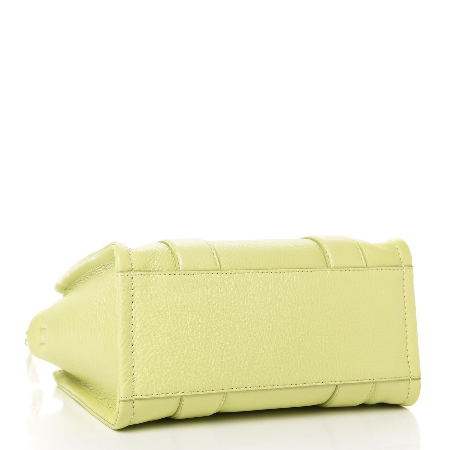 Natural Grain Calfskin Small Tote Shadow Lime