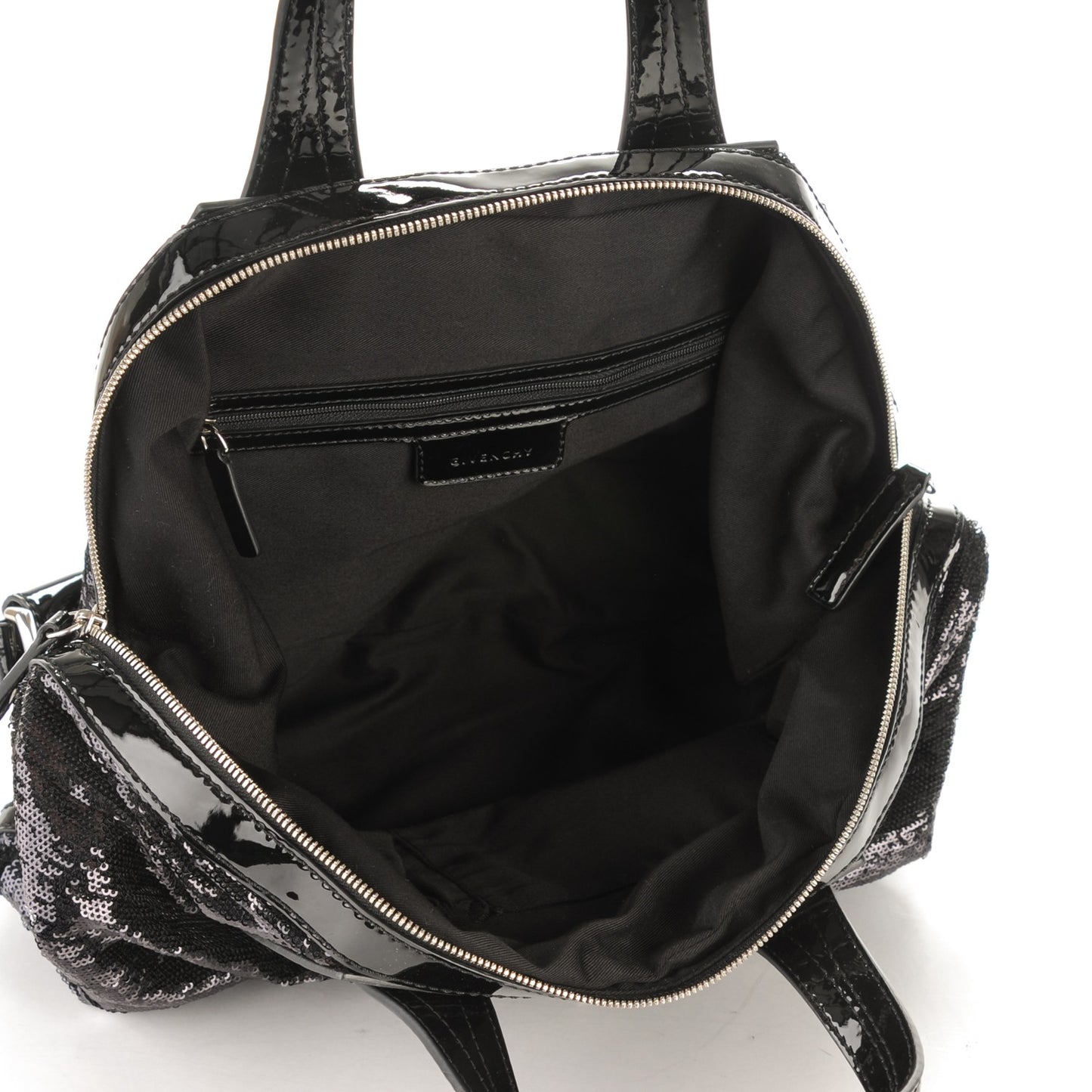 Sequin Patent Small Nightingale Black