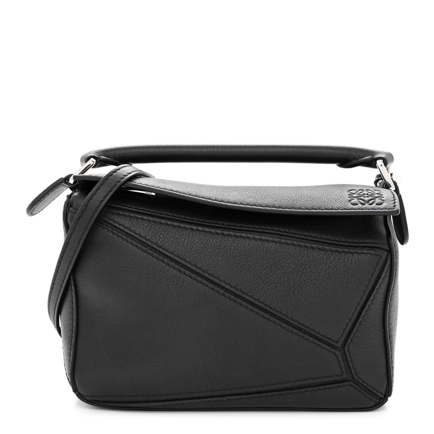 Calfskin Mini Puzzle Bag Black