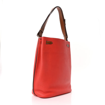 Hermes Taurillon Clemence Barenia So Kelly 26 Rouge Pivoine Fauve 3 of 10