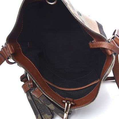 Burberry Canvas Mega Check Camouflage Mini Susanna Hobo Russet Brown 5 of 15