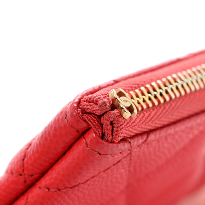 Chanel Caviar Quilted Small Cosmetic Case Red 11 of 12