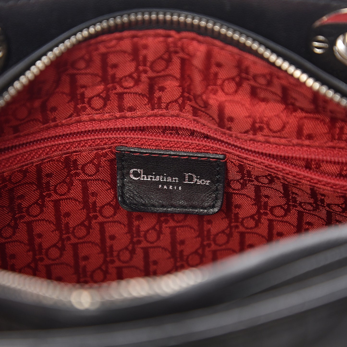Lambskin Cannage Medium Lady Dior Black