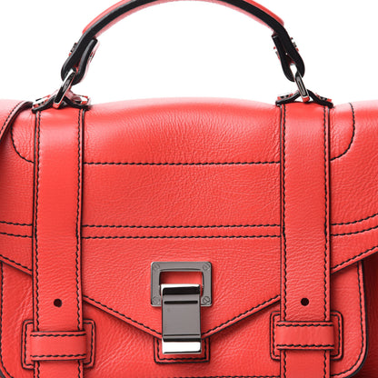 Proenza Schouler Grainy Calfskin Tiny PS1 Satchel Geranium 10 of 10