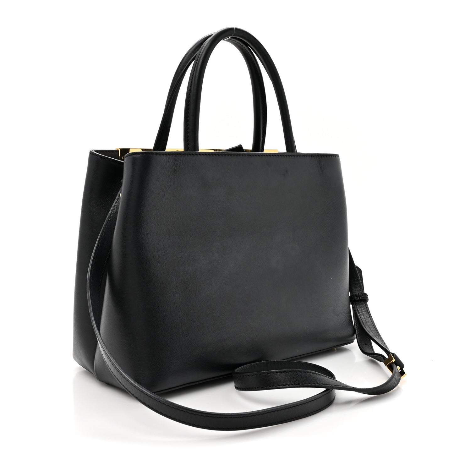 Vitello Dolce Century Petite 2Jours Tote Black Carbone