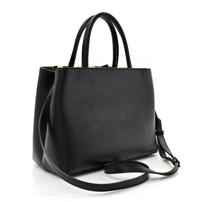 Fendi Vitello Dolce Century Petite 2Jours Tote Black Carbone 3 of 14