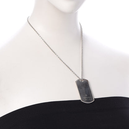 Gucci Sterling Silver Dog Tag Necklace 2 of 7