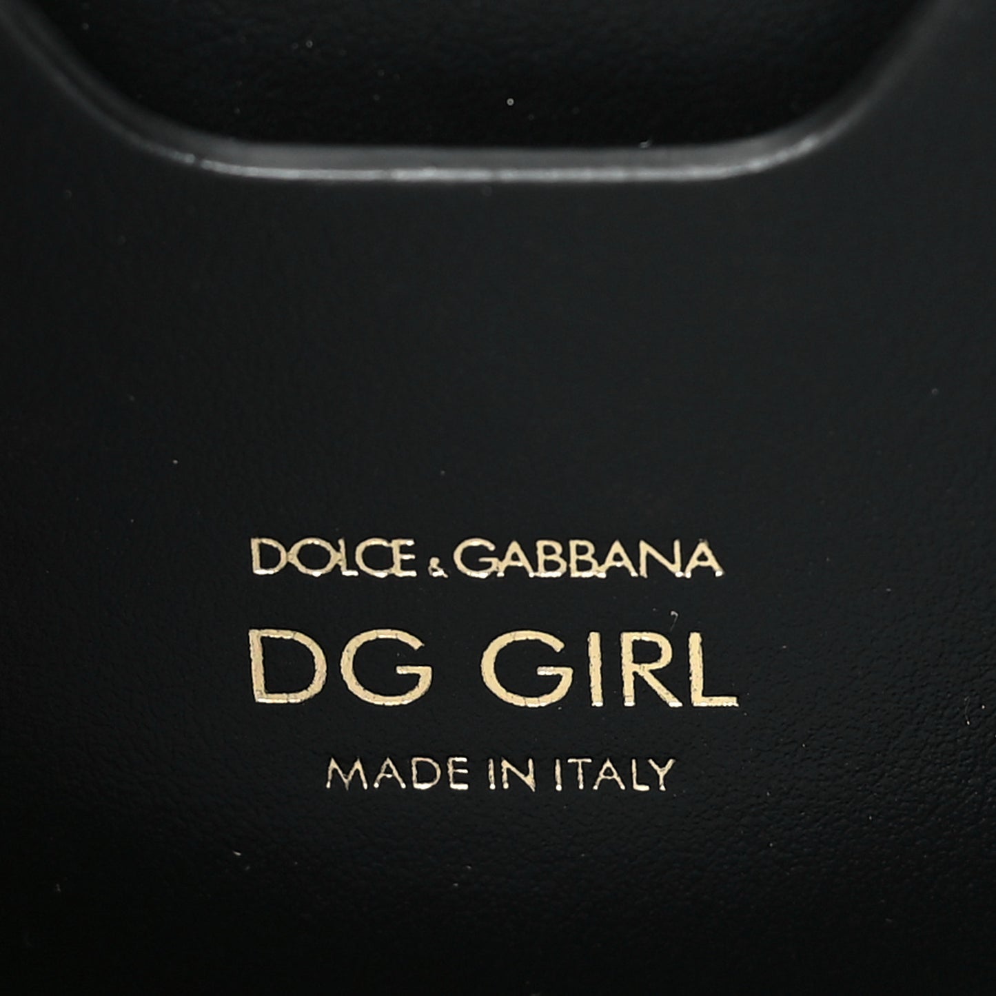 DOLCE GABBANA Calfskin DG Girls Phone Shoulder Bag Black
