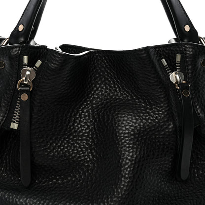 Burberry Grainy Calfskin House Check Small Maidstone Black 7 of 9