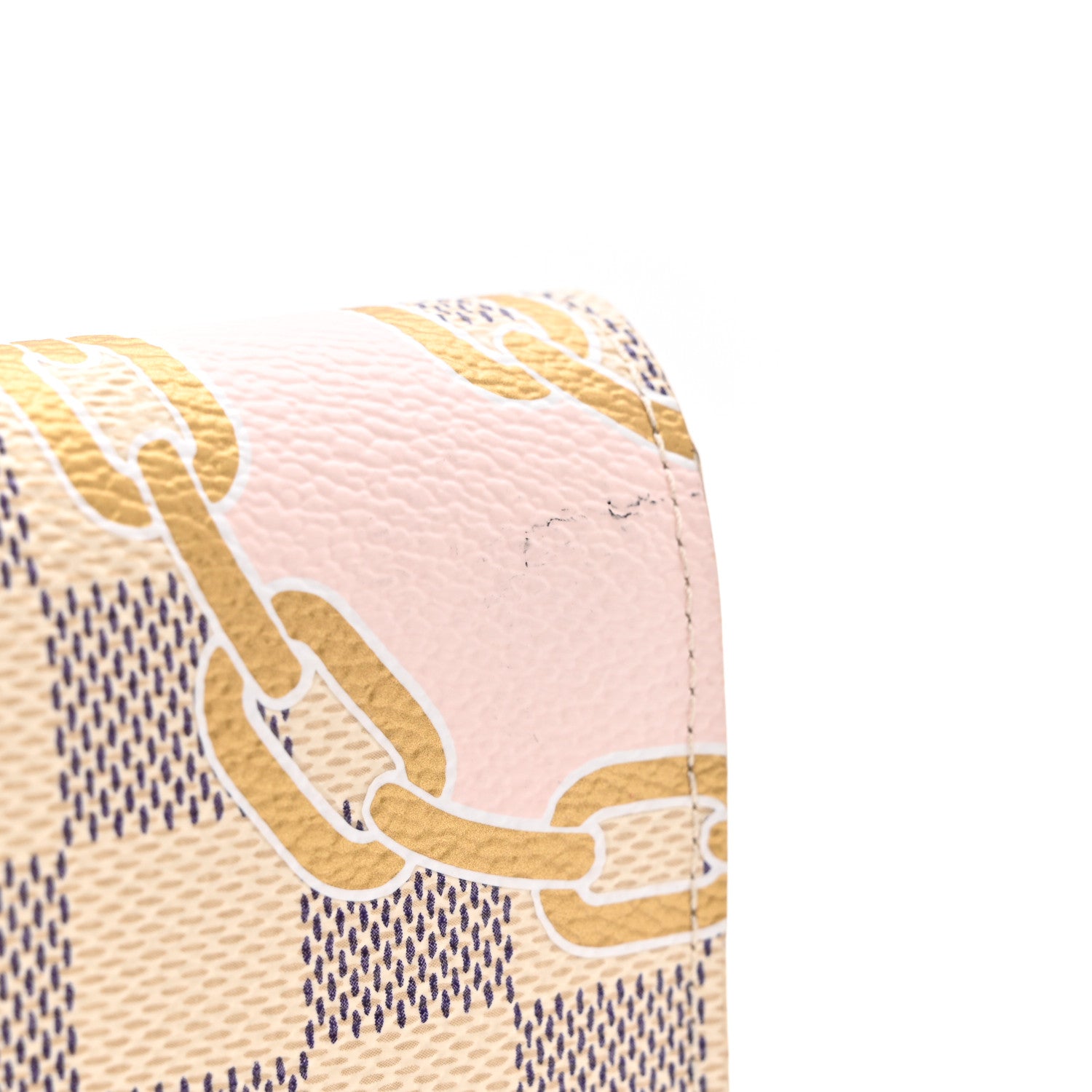 Louis Vuitton Damier Azur Nautical Victorine Wallet Gold 5 of 7