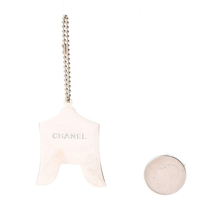 Chanel Enamel Circus Tent Bag Charm Pink Blue Silver 2 of 4