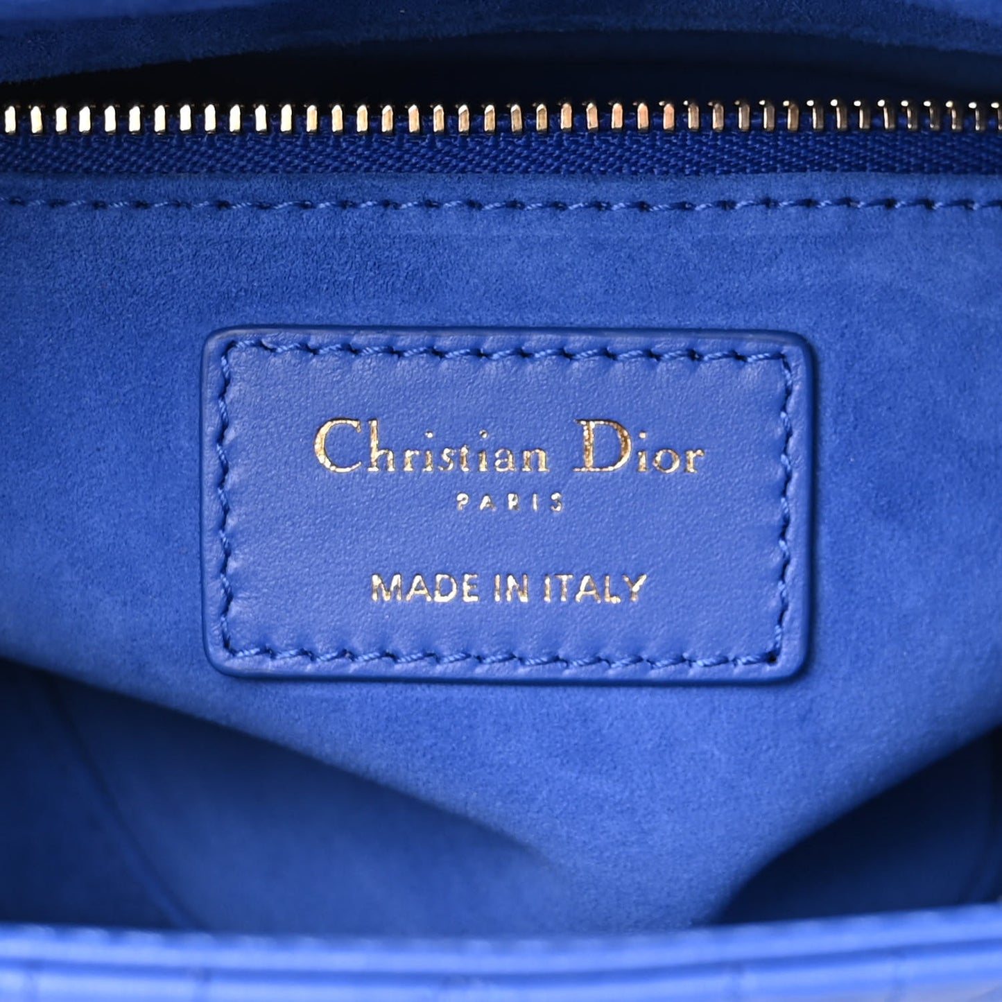 Lambskin Cannage Small My ABCDior Lady Dior Blue
