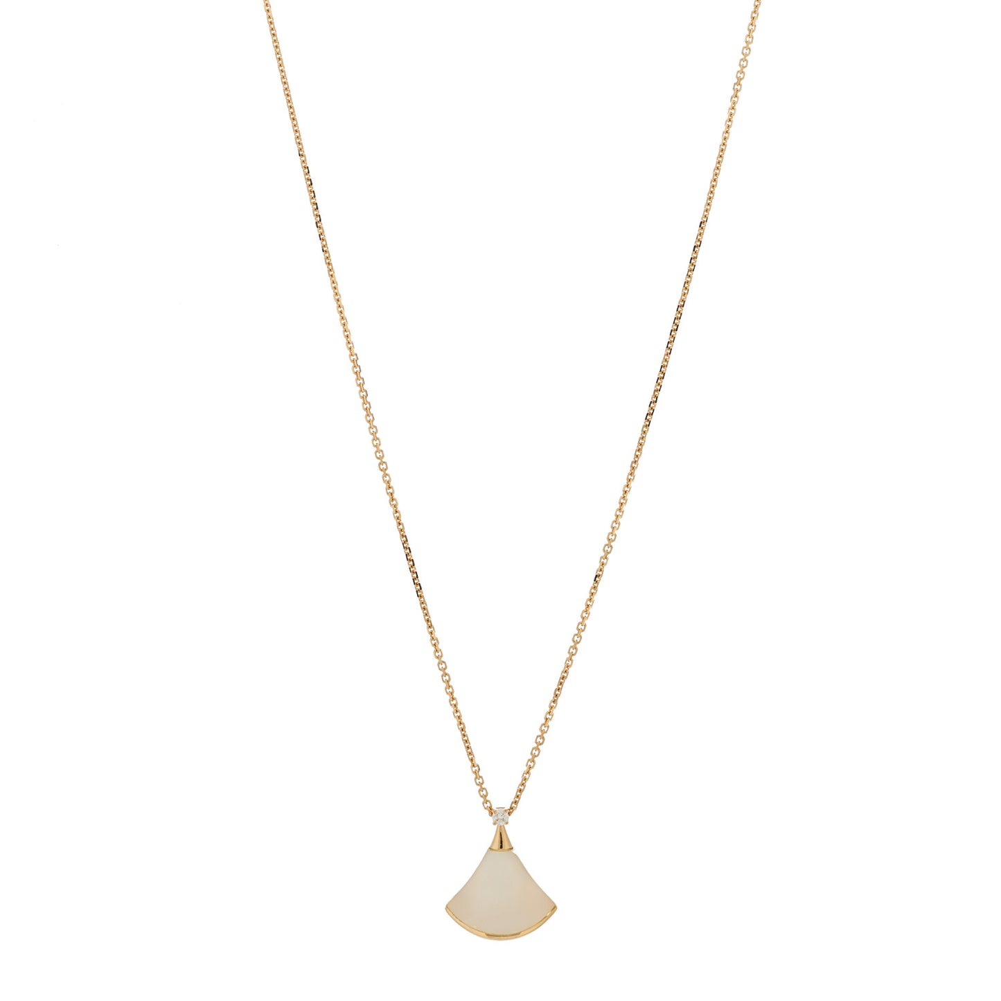 18K Rose Gold Diamond Mother of Pearl Small Divas' Dream Pendant Necklace