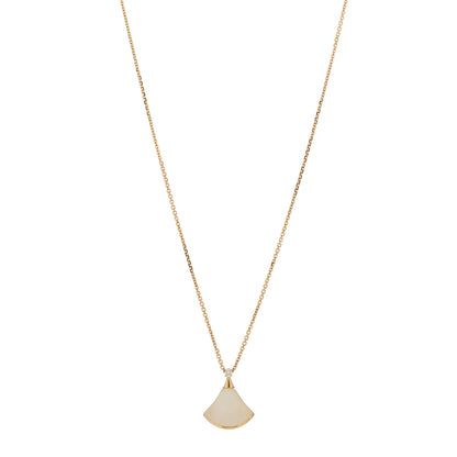 Bulgari 18K Rose Gold Diamond Mother of Pearl Small Divas' Dream Pendant Necklace 1 of 6
