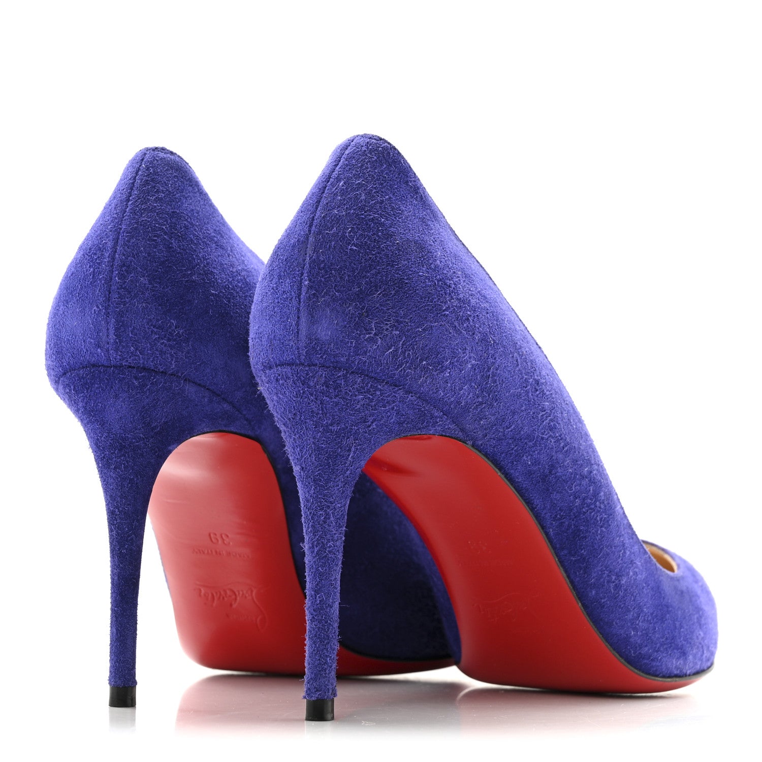 Christian Louboutin Suede Pigalle Follies 100 Pumps 39 Royal Blue 5 of 12