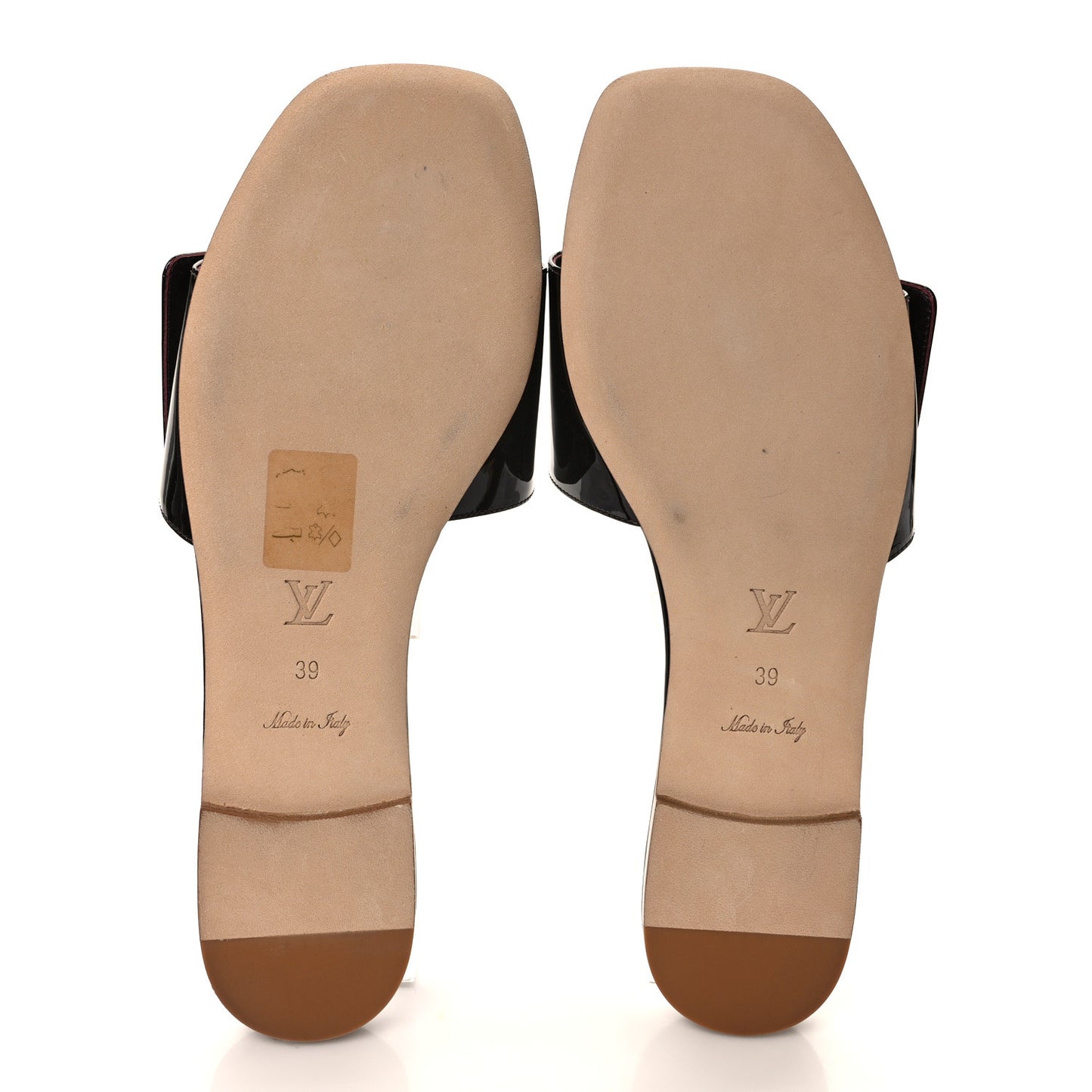 Patent Twist Flat Mules 39 Burgundy