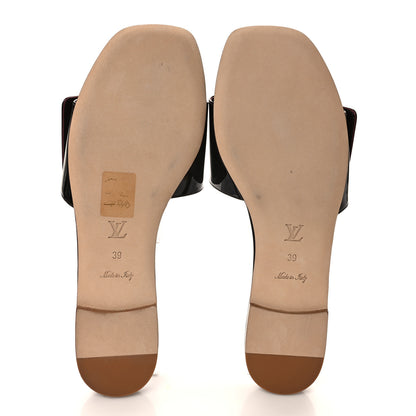 Louis Vuitton Patent Twist Flat Mules 39 Burgundy 5 of 8