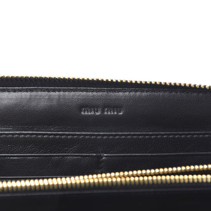 Miu Miu Nappa Quilted Zip Around Wallet Viola 6 of 9