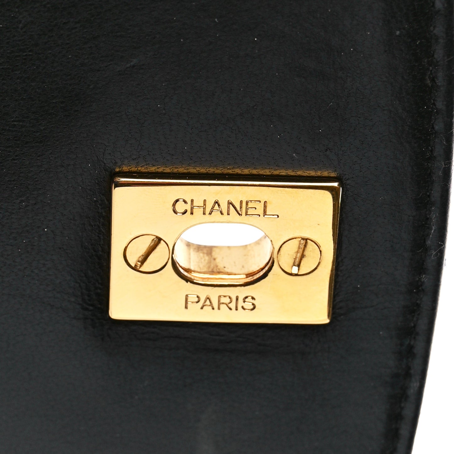 Lambskin Quilted CC Flap Shoulder Bag Black